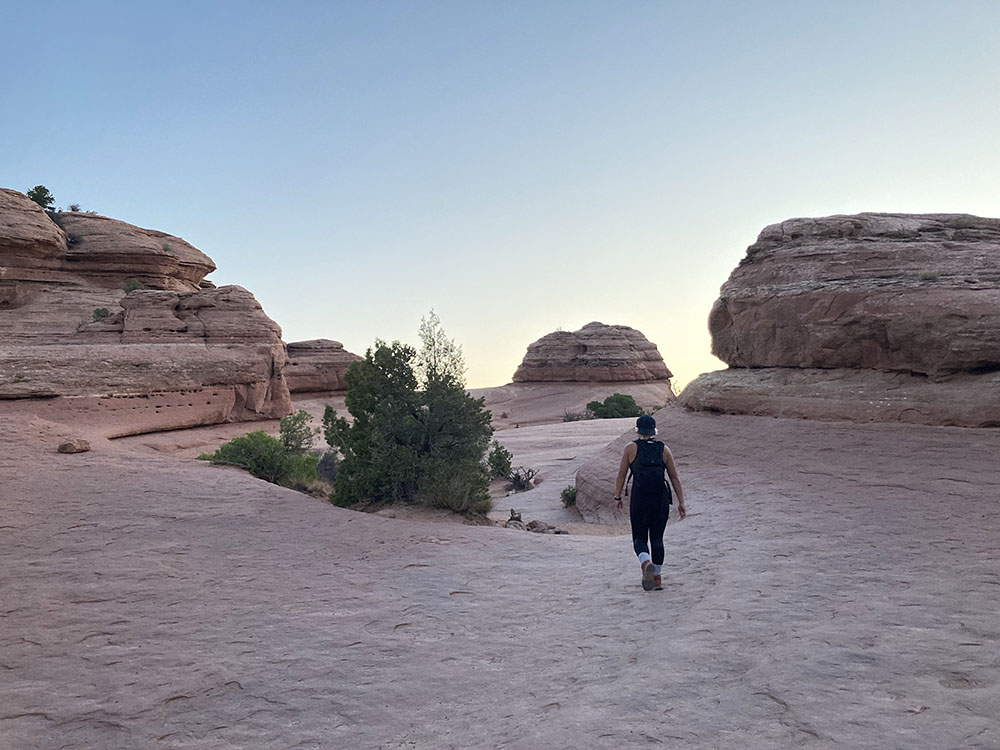 morning hiking arches national park