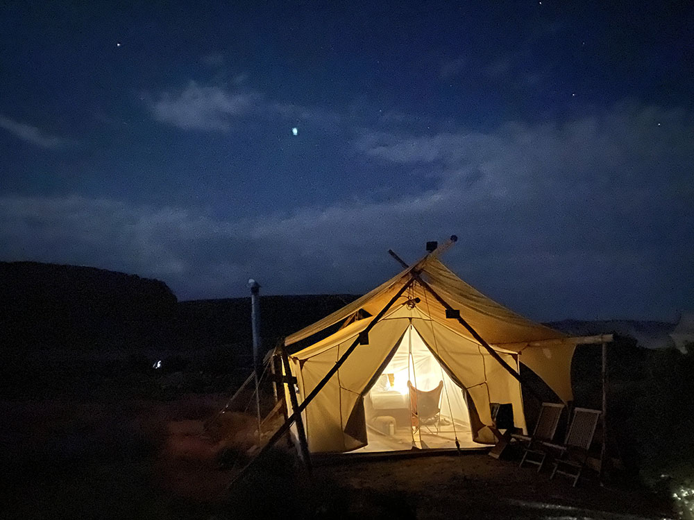 under canvas Moab night